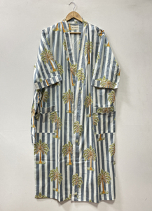 <b>Lightweight</b> Soft Thermal Robe Pure Cotton Kimono <b>Dressing</b> <b>Gown</b> for Women Summer/Winter Night Bathrobe Sustainable for - Product Image 6