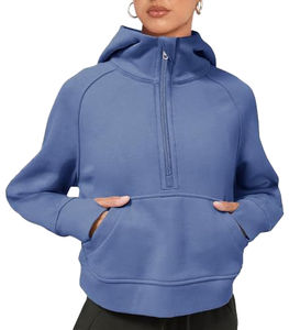 2025 sweat à capuche doublé en satin uni unisexe de haute qualité avec capuche en soie Double couche Logo vierge personnalisé vêtements en gros en gros - Product Image 1