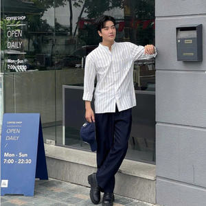 [NUEVO] NH59 Halley Blue Plaid Oxford Collar Hombres Camisa 260GSM Tela Oxford gruesa de alta calidad TENDENCIA 2025 - Product Image 6