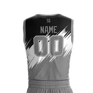 Camiseta y pantalones de baloncesto personalizados de alta calidad Kit de equipo de cuello en V de sublimación Premium impreso en Pakistán - Product Image 3