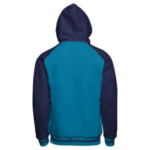 Sweat à capuche décontracté pour hommes 100% coton sweat d'hiver fermeture à glissière brodé motif solide OEM Service lavé traité - Product Image 2