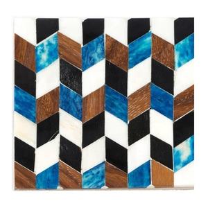Top Selling Unique Design High Quality Horn Bone <b>Square</b> Shape Wood and Resin Wooden Drink Coaster Cup Wood Coaster Home Decor - Product Image 5