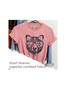 Derniers t-shirts décontractés conçus pour femmes couleur unie été tissu tricoté bouton dentelle décoration Logo techniques lavées pour adultes - Product Image 3