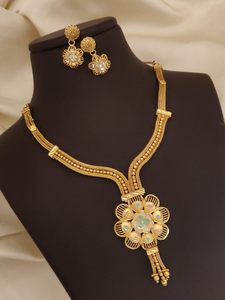 Ensemble de collier Rajwadi Mina pour femmes ensemble de collier traditionnel indien de luxe parfait pour le mariage, les occasions festives dernières conceptions - Product Image 6