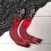 <b>Red</b> Seed Bead Stud <b>Earrings</b> Handmade Boho Party <b>Earrings</b> - Product Image 2