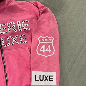 เสื้อมีฮู้ดสำหรับผู้ชายผ้าคอตตอนพิมพ์ลายพลอยเทียม500 GMS สไตล์กีฬาลำลอง - Product Image 2