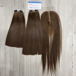 Mejor Combo 100% Extensiones de cabello humano virgen vietnamita Trama y cierre para la fabricación de pelucas - Product Image 2