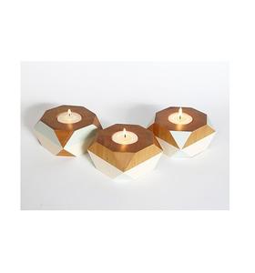 Fabrica y exporta portavelas de madera de diseño maravilloso portavelas de madera de primera calidad al precio más barato - Product Image 1