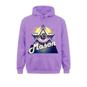 Master Mason Blue Lodge Sudadera con capucha Square Compass G Black Sustainable Masonic Regalia Hoodies - Product Image 3