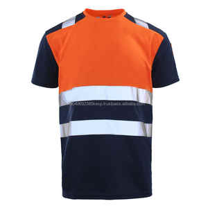 T-shirts de sécurité personnalisés avec logo imprimé pour hommes, tissu tricoté réfléchissant haute visibilité, style formel - Fabriqué au Pakistan - Product Image 1