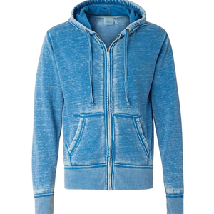 Mejor venta al por mayor de alta resistencia de gran tamaño Negro hombres llano viejo vintage Sun faded stone wash cremallera completa Sudadera con capucha con cremallera Dropshoulder - Product Image 6