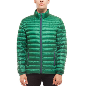 Chaquetas Acolchadas de Alta Calidad para Hombre, Tejido Sólido, para Clima Frío de Invierno, con Cierre de Cremallera, Relleno de Poliéster, Cuello Alto - Product Image 1