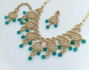 <b>Indian</b> Traditional Oval Shape Kundan Gold Plated Jewellery <b>Set</b> &Choker <b>Necklace</b> <b>Set</b> Women &Girl <b>Indian</b> Accessories Jewlery Women - Product Image 1