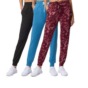 Pantalon de jogging ample personnalisé avec logo, taille haute, en molleton pour femme, respirant, style hip-hop avec décoration en dentelle pour l'hiver - Product Image 1