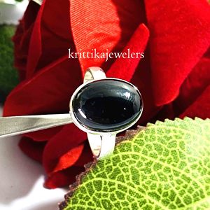 Usine directe en gros 925 argent Sterling Style classique déclaration anneau naturel noir Onyx lunette réglage ovale coupe pour les femmes - Product Image 3