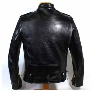 Chaqueta de cuero informal para hombre al por mayor del fabricante Chaqueta universitaria de motociclista con cremallera larga con material de lana Estilo de motocicleta - Product Image 4