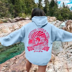 Sudadera con capucha de gran tamaño estampada a la moda para mujer Jersey de manga larga de mezcla de algodón cómodo con estampado Gráfico Artístico - Product Image 5