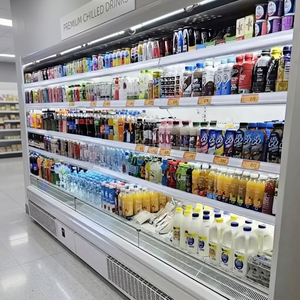Réfrigérateur Vitrine Verticale <span class=keywords><strong>Multi</strong></span>-Niveaux Ouvert pour Fruits et Légumes de Supermarché, Fourniture Directe Usine - Product Image 6
