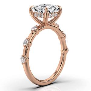 Anillo de compromiso de oro macizo de 14K y 18K, joyería fina, banda de boda personalizada para mujer, Diamante clásico para compromiso de aniversario nupcial - Product Image 6