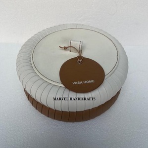 Productos de tendencia 2024 recién llegados artesanías de madera de cuero Bandejas para servir platos artesanías para Ramadán caja de regalo para servir - Product Image 4