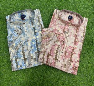 New Presenting Festivals Spécial Coton Tissu Hommes Kurta avec Pyjama à Vendre en Ligne - Product Image 2