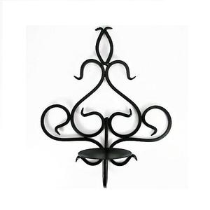 Support à bougies votives au design moderne avec finition noire thermolaquée pour la décoration murale et de table, fournisseur direct pour la maison et le bureau - Product Image 1