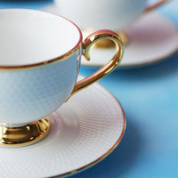 Juego de Tazas de Café de Porcelana Cerámica de Lujo Moderno MEGAPICK M-16, Resistentes al Calor, para Beber Café y Té