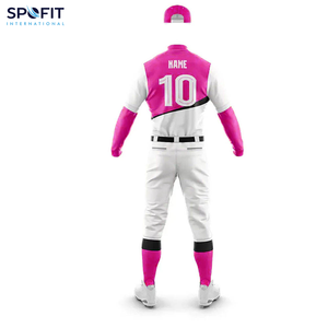 เครื่องแบบเบสบอลคุณภาพสูงชุดซอฟต์บอลชุดเครื่องแบบเสื้อเจอร์ซีย์แบบกระดุมเต็มชุด - Product Image 5