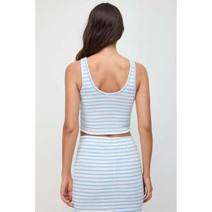 Top Corto Casual para Mujer, Estilo Occidental Vintage, Algodón, Talla XS, Decoración de Encaje a Rayas, Cuello Redondo, para Oficina, Ropa de Abrigo, Otoño/Verano - Product Image 6