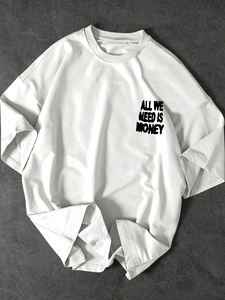 T-shirt en coton imprimé avec logo personnalisé, col rond, décontracté, fabricant de t-shirts vierges en gros, t-shirts pour hommes sur mesure - Product Image 2