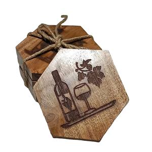 Posavasos de madera redondo con uso de resina transparente Habitación de hotel Restaurante Oficina Nueva colección Posavasos Venta caliente Hecho EN LA India 2023 - Product Image 4