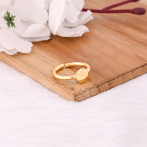 Anneau en laiton simple à la mode, prix de gros, vente chaude, plaqué or, anneaux simples pour femmes, anneau minimaliste réglable, cadeau pour un usage décontracté - Product Image 5