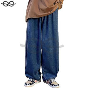 Pantalones vaqueros holgados de corte holgado para hombre, ropa de calle informal, pantalones vaqueros de gran tamaño Hip Hop de pierna ancha, cómodos, modernos y elegantes - Product Image 2