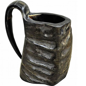 Tazas de Cuerno de Animales Vintage para Eventos de Reenactación Histórica, Auténticos Recipientes para Beber Hechos a Mano con Cuerno de Búfalo Natural, Portátiles - Product Image 2