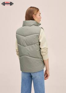 Veste matelassée pour homme de qualité supérieure, personnalisable en gros, col montant en toile, écologique, antibactérienne, respirante, décontractée pour l'hiver - Product Image 2