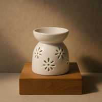 Diffuseur d'huiles essentielles en céramique, brûleur d'encens, chauffe-bougie électrique/non électrique, lampe à parfum, fait main, écologique