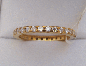 Anillo de Eternidad Romántico con Circonitas Blancas, Corte Asscher y Cojín, Chapado en Oro de 10K y Rodio Platino, para Boda - Product Image 1