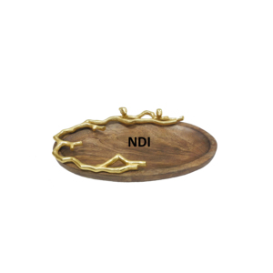 Bandeja de madera para servir de nueva tendencia, Plato decorativo de forma personalizada para bandeja de servidor de alimentos para desayuno - Product Image 1