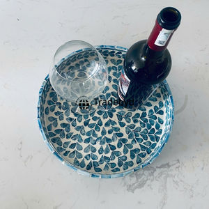 Bandeja de incrustaciones de nácar Tradebyd, bandeja de servicio decorativa hecha a mano para mesa de comedor y sala de estar - Product Image 5