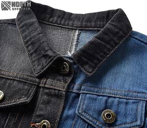 Chaqueta vaquera lisa de 2 colores de alta calidad para hombre, logotipo delantero/trasero, ropa de abrigo de invierno transpirable, posiciones de logotipo de colores personalizables - Product Image 3