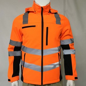 Ropa DE SEGURIDAD reflectante de alta visibilidad para hombre, ropa de trabajo, chaqueta de seguridad de invierno, cuello levantado, chaqueta Parka de seguridad vial - Product Image 6