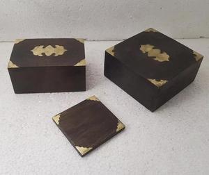 Posavasos de madera de último diseño con posavasos de taza de té grabado de alambre de latón para vajilla hogar Hotel restaurante eventos bodas uso - Product Image 3