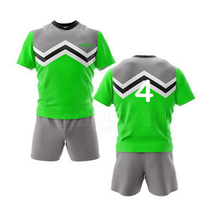 Uniformes de Rugby de Manga Corta de Poliéster 100% de Alta Calidad Más Vendidos, Cómodos, Transpirables, de Secado Rápido, Personalizables con el Nombre del Equipo - Product Image 1