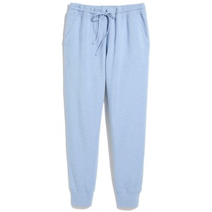Femmes de haute qualité 100% coton taille moyenne pantalons de survêtement ceinture élastique Joggers avec poches pantalon d'hiver avant plat pour adultes - Product Image 1