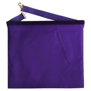 Delantal Masónico de la Orden de la Estrella de Oriente, Terciopelo Morado, Bordado a Mano, Delantal de la Estrella de Oriente, Servicio OEM - Product Image 4