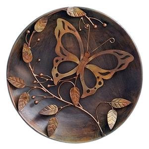 Papillon et arbre branche Design aluminium cuivre Antique mur Art Floral Design acier haute qualité luxe intérieur décoration de la maison - Product Image 1