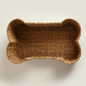 New Item Eco-friendly Wicker Seagrass Pet Bed Bone-shaped Wholesales Nice Price From Vietnam - Product Image 3