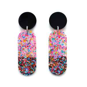 ต่างหูสตั๊ดอีพ็อกซี่เรซินเป็นมิตรต่อสิ่งแวดล้อมทันสมัยสำหรับผู้หญิงเครื่องประดับออกแบบได้เองเป็นมิตรกับสิ่งแวดล้อม - Product Image 1