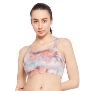 Sujetador deportivo sostenible para mujer, tejido de poliéster transpirable, respetuoso con el medio ambiente, ropa deportiva acolchada para mujer, venta al por mayor, 2025 - Product Image 1