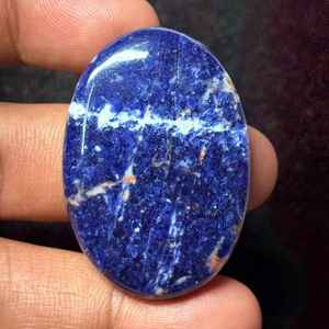 Pierre précieuse sodalite naturelle Cabochon sodalite de qualité supérieure pour la fabrication de bijoux 79 Cts 44x30mm - Product Image 3